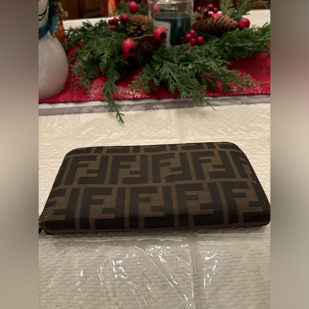 Fendi Zucca Long Zippy Wallet Excellent Condition